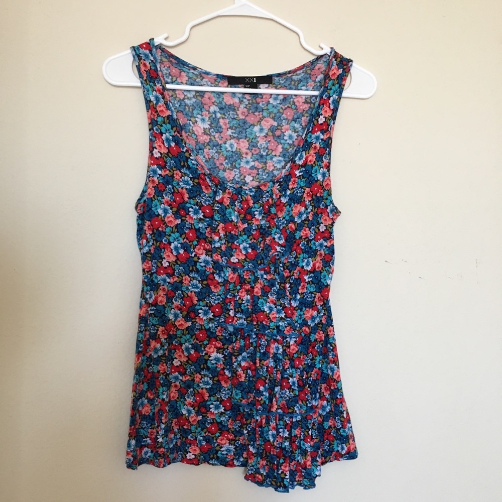 Forever 21 Floral Sleeveless Top Size S